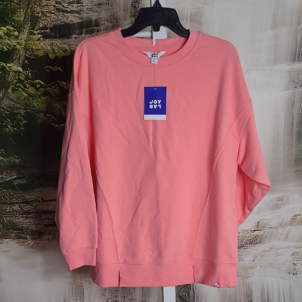 🏆Host PIck! New! JoyLab Womens Medium Coral Relaxed Fit long sleeve Sweatshirt